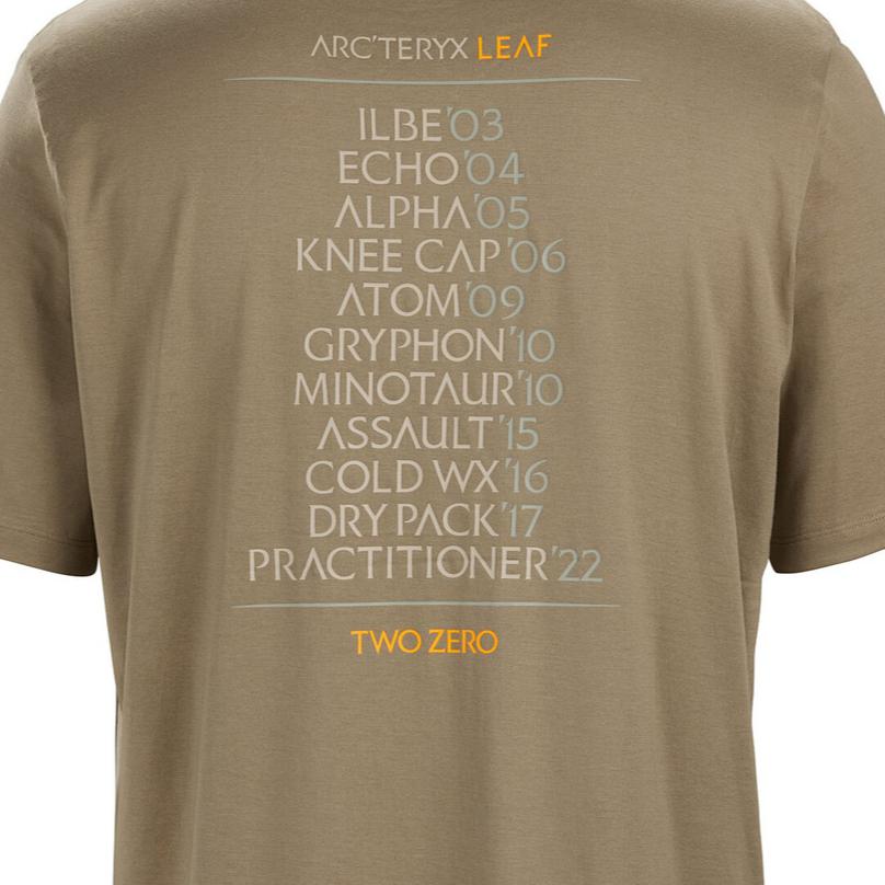 Arcteryx Emblem Series 20th Anniversary Charlie Mike Solid Color Crew Neck Straight Cut Short Sleeve T-Shirt Men Tops Brown X000007177