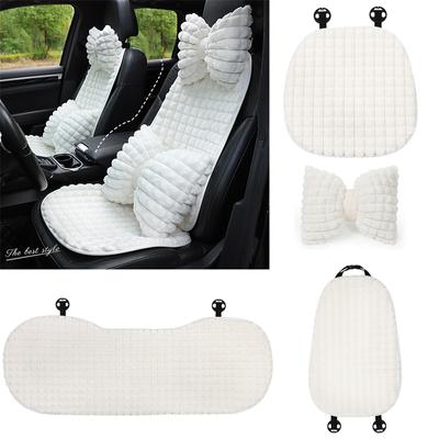 Universal Warm Plush Car Seat Cover Fur Rabbit Hair-like Seat Protector Winter Suit for Most Car Cushion Interior Accessories