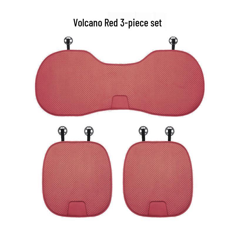 Breathable Non-Slip Ice Silk Car Seat Cushion Summer Cool 3-Piece Set