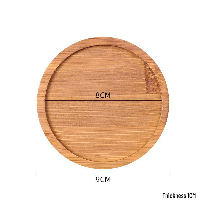 Creative Bamboo Succulent Pot Tray - Rectangular Coaster & Water Catcher for Home Decor