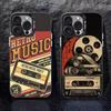 Vintage Kassette Retro Handyhülle Für iPhone 17 16 15 14 13 12 11 Pro Max XS Max 7 8 Plus Stoßfeste Silikon Matte Abdeckung