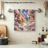 Starry Night Fuzzy Fairy House Print Towel, Quick Dry Absorbent Shower Towel
