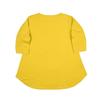 Kusguru Japan Sleeve Size Size M Women's Three-Quarter T-Shirt, Yellow, 236143-02,