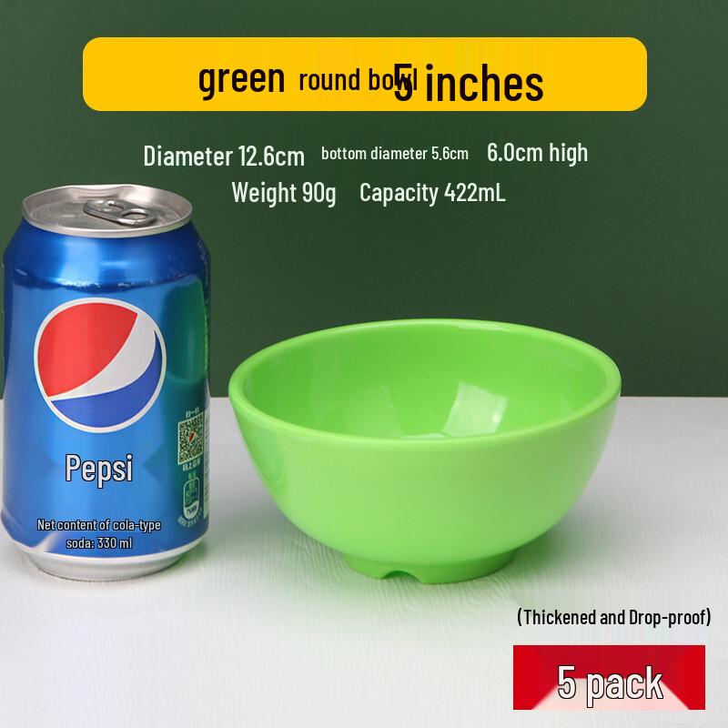 Commercial 5-inch Plastic Round Bowls