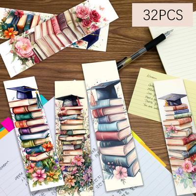 32pcs, Graduation Caps and Books, Perfect for Teachers, Readers, and Book Lovers During Graduation Season, Birthday Gifts,