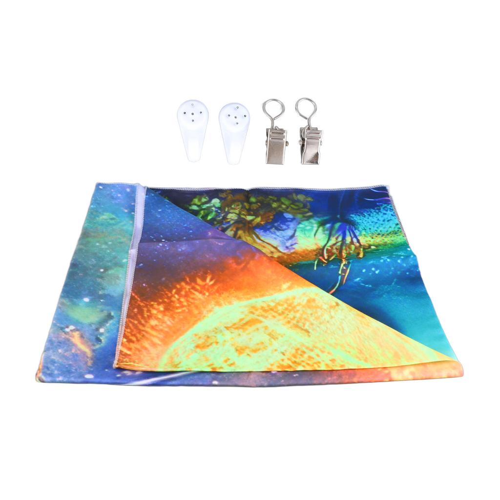 Fluorescent Landscape Tapestry UV Reactive Blacklight Landscape Tapestry Decorative Wall Hanging