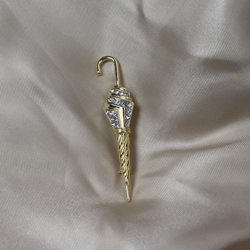 

Изысканный винтажный зонтик с бриллиантовыми инкрустациями - антикварная брошь и цветочные аксессуары для одежды