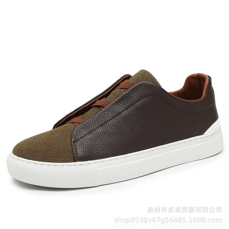 

High-quality large-size board shoes casual foot-fitting pigskin inner gentleman loafer board shoes 45