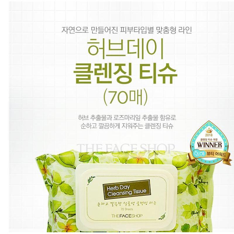 The Face Shop Herb Day Cleansing Tissue
