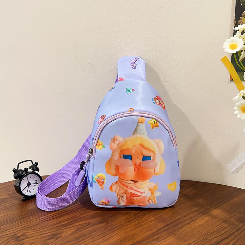 Children Casual Crybaby Cartoon Nylon Shoulder Bag Fun Pattern Outings Daycare