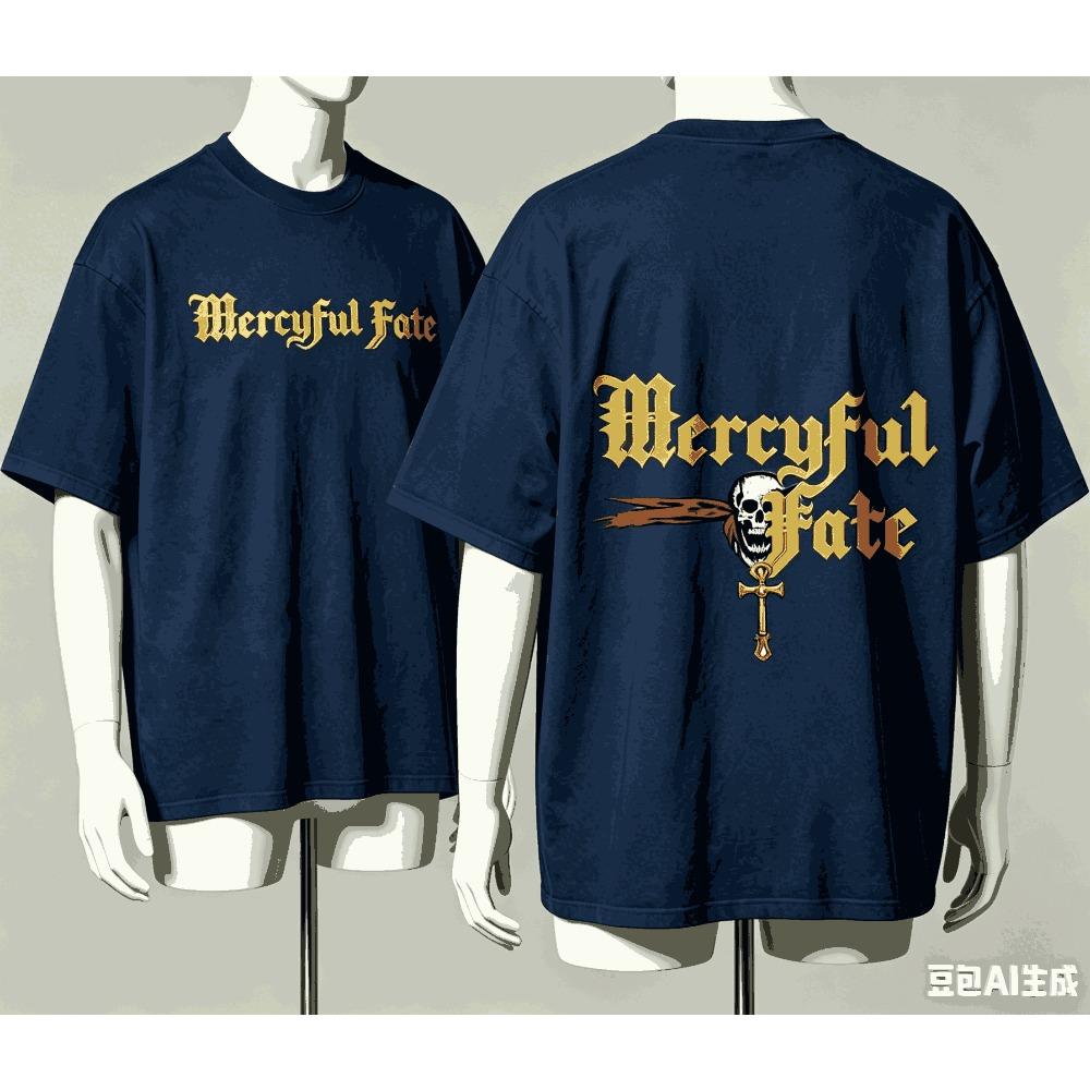 Mercyful Fate pour T-shirt Cadeau Fan Hommes Femmes Harajuku Surdimensionné Unisexe Manches Courtes Streetwear haute qualité Couples Classique doux Mode Rétro