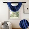 1PC NAPEARL Fashionable and Versatile Solid Color Water Wave Curtain Head for Small Window Decor 70x42cm