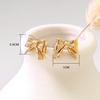 Niche Design Simple Golden Bow Earrings for Women In Summer High-end Earrings Small and Fashionable Earrings
