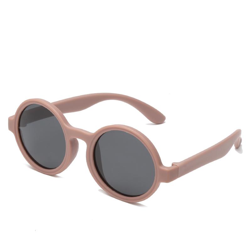 Nye Søte Runde Innfatning Barnesolbriller Babysikre Myke UV-bestandige Solbriller Trend Briller for Gutter og Jenter