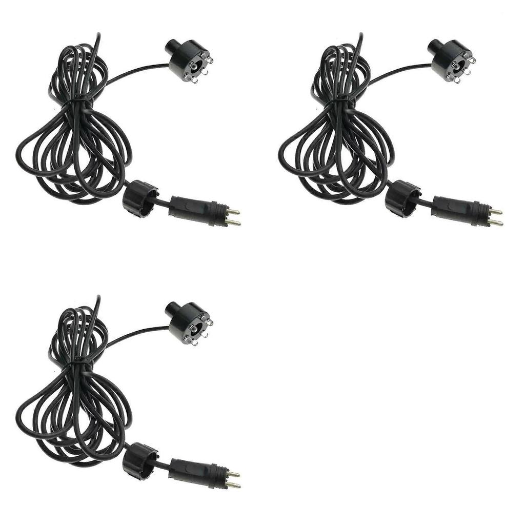 3X RGB 6 LED AC12V Water Fountain Light with 2Pin Connection Underwater Pond Lights Water Feature Lights for Pool