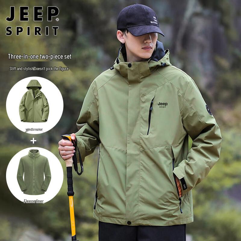 JEEP SPIRIT Men's Autumn Winter Korean Style Workwear Jacket