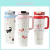Insulated Bottle For Women Large Capacity With Straw And Handle For Office And Travel Use