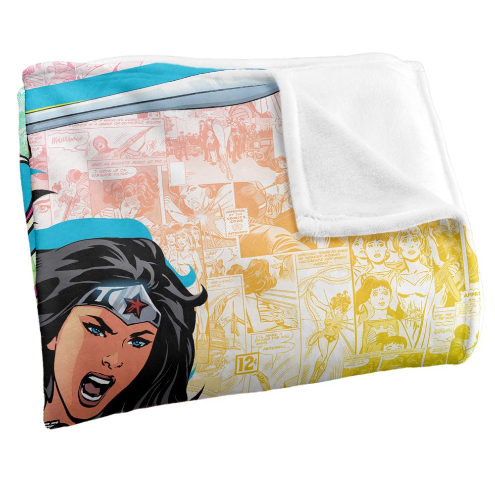 Wonder Woman Silky Comic Supersoft Blanket