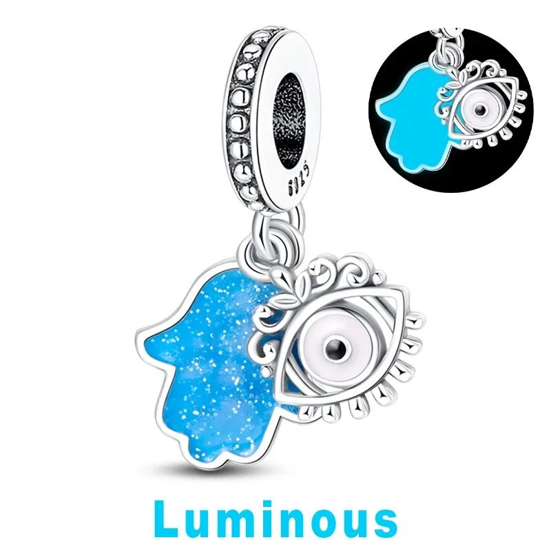 Copper Charm Chameleon Glowworm Light Bulb Firefly Star Moon Pendant Fit Original Bracelet Diy For Jewelry Making