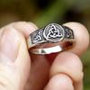 2023 Witch Knot Stainless Steel Ring Wiccan Cross Celtics Knot Women Rings Witchcraft Good Luck Protection Amulet JEWELRY