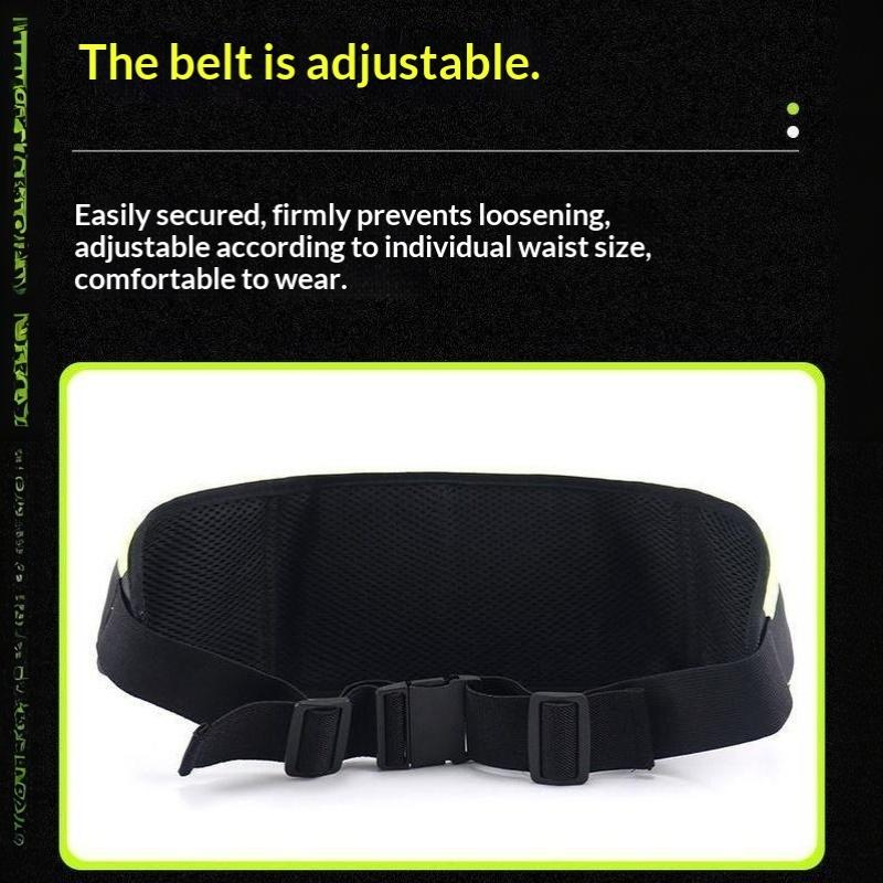 Slim Reflective Waterproof Sports Waist Bag With Headphone Hole Lightweight Portable Design Ideal For Running & Outdoor Sports