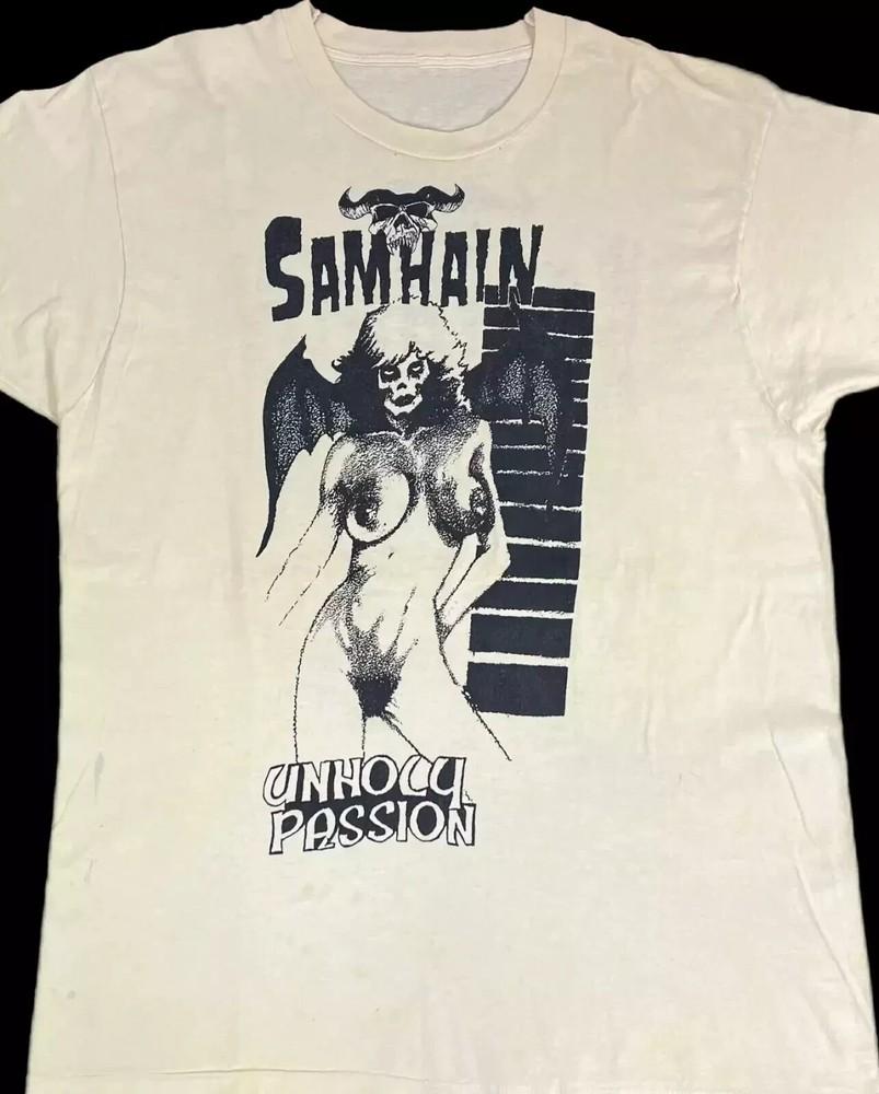 Samhain Band Unholy Passion T-shirt WHITE Unisex All Sizes CO662 Unisex T-Shirt XL