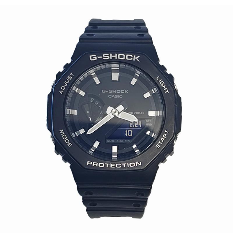 CASIO Men Liquid Crystal,Analog Dual Display Series Black Watch GA-2100-1A1(Watch3--)