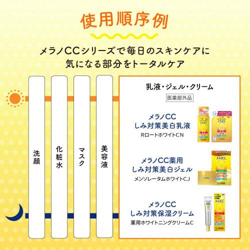Melano CC Medicated Anti-blemish Whitening Emulsion Main Unit + Refill with Gokujun Hyaluronic Acid Sachet (long-lasting Vitamin C Combination, Highly