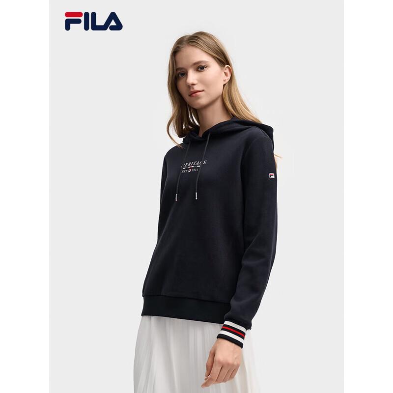 FILA Women s Hooded Knit Long-Sleeve Sweatshirt S