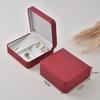 Set Jewellery Box PU Leather Travel Portable Organizer Ring Earrings Necklace Box Three Sets of Jewelry Display Box