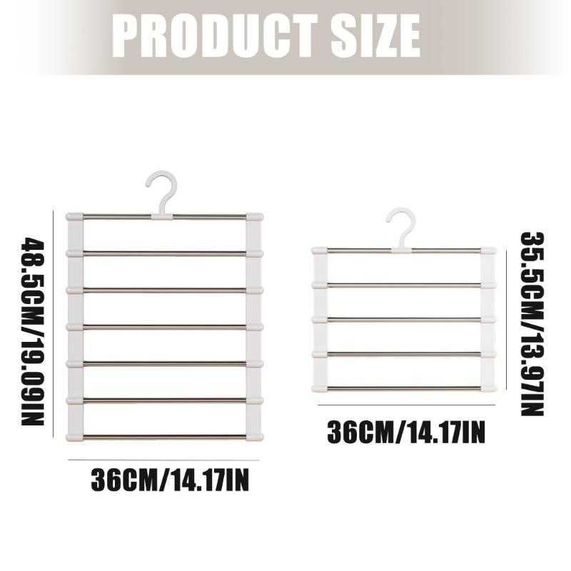 Functional Stackable Clothes Holder for Pants Solid Metal Frame with Protective Clasps