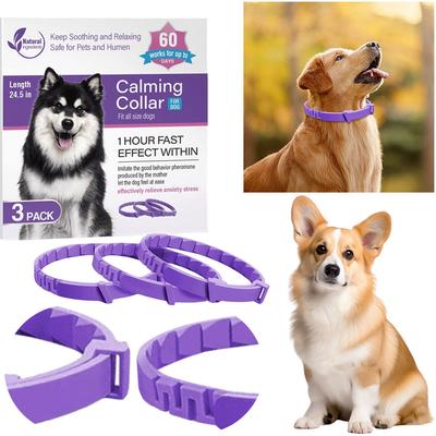 3/4 Pack Beruhigungshalsband für Haustiere Stress- und Angstlinderung Pheromonhalsband Verstellbares beruhigendes Halsband für Katzen Hunde