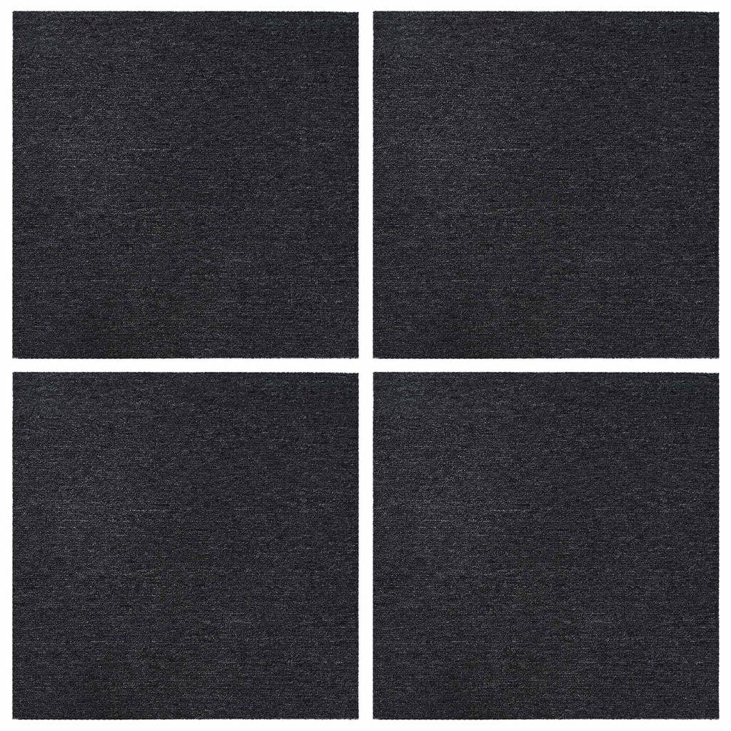 Dark Gray Carpet Tile 50 X 50 Cm 4 Pcs PP and Bitumen