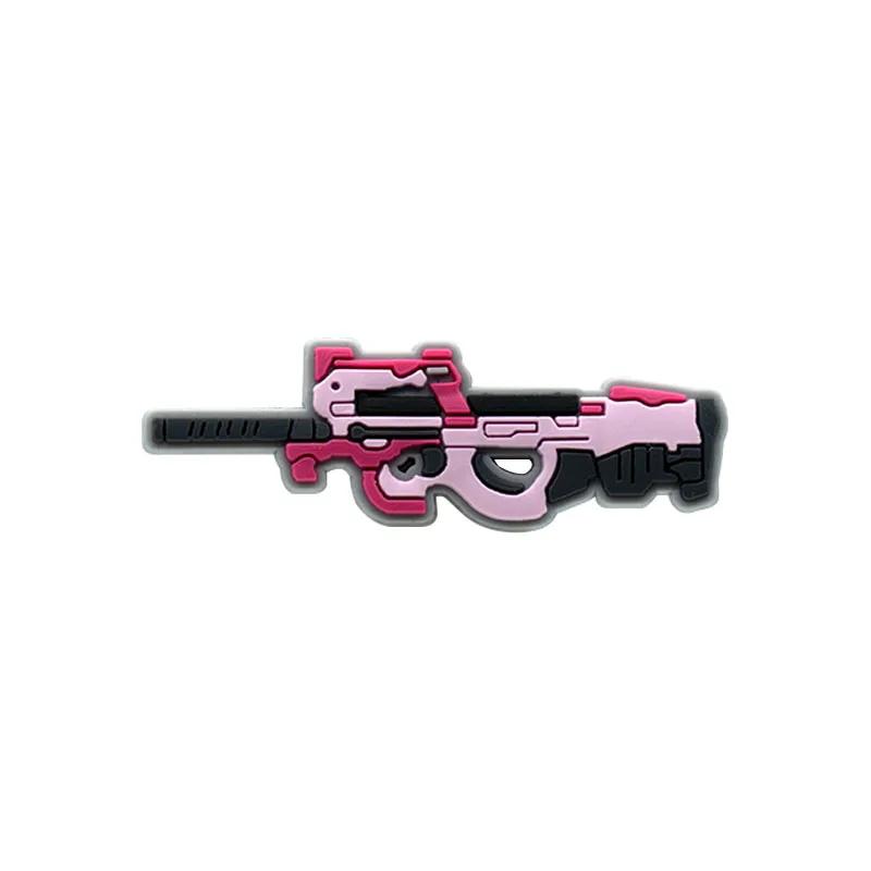 1-25 Stück Waffen Pistolen Dollar PVC Schuh Deko Zubehör Panzer Flugzeug Anhänger DIY Garten Schuh Schnalle Zubehör Party Ornament