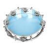 10Inch Double Row Tambourine Round Musical Tambourine Metal Bells Hand Held Percussion Drum with Ergonomic Handle Grip