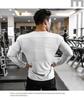 Men's Sportswear Gym T-Shirts Long Sleeve Compression Quick Dry Running Shirts Round Neck Sports Top