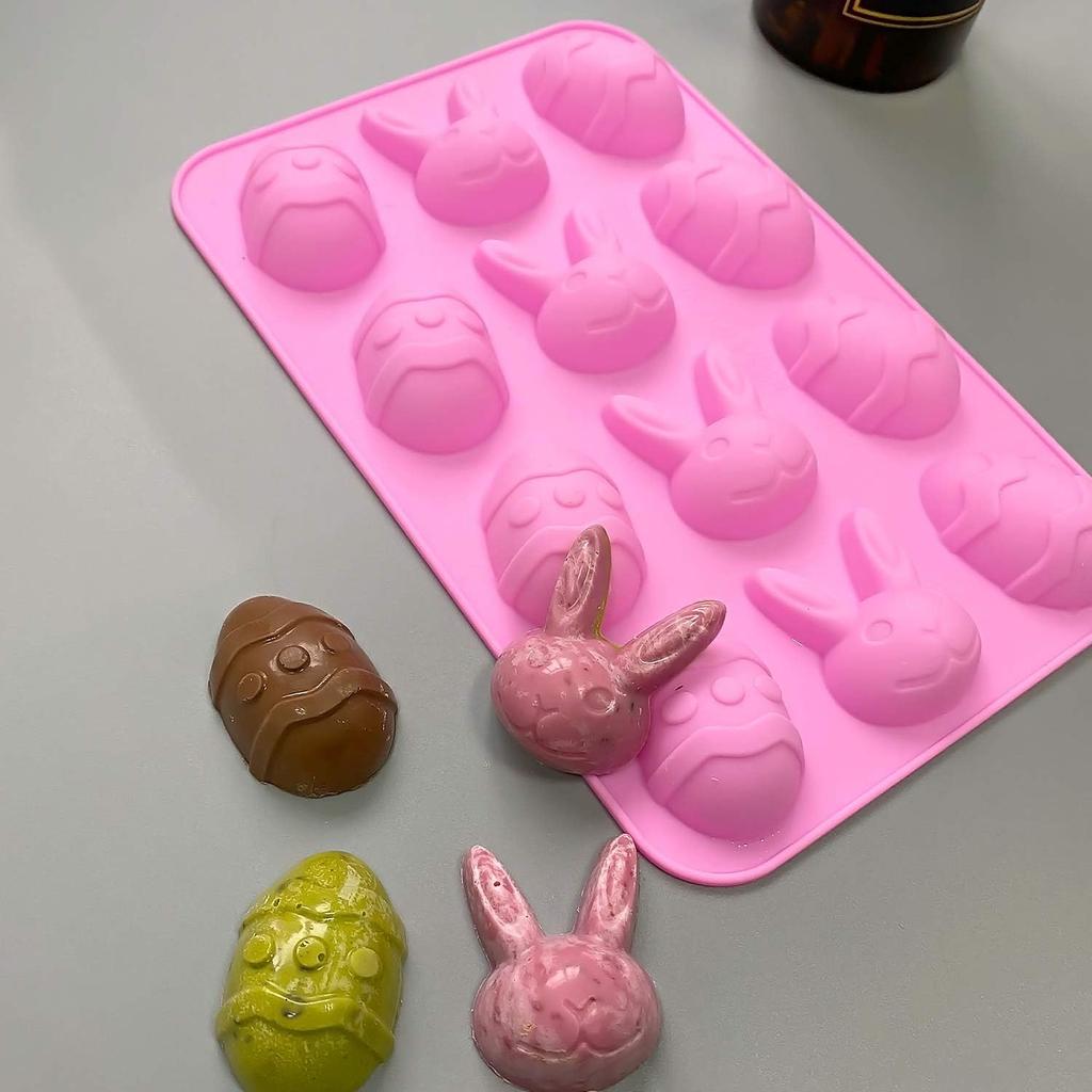 Silicone Chocolate Mold 4 Pack for Pralines, Candies, Jellies, Mousse, Cake Baking Molds Non-Stick Flexible Easy Release