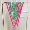 Diamond Scarf Garden Print Brand Silk Scarves Wraps Women Luxury Bandana Headband Lady Hijabs Foulards Neckerchief Shawls