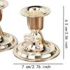 2Pcs Candlestick Holder Ornament Mantel Decoration Taper Candle Holders for Wedding Reception Halloween Hotel Holiday Fireplace