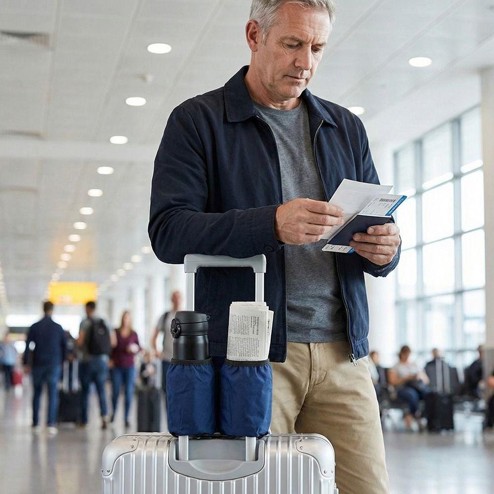 Hands-Free Design Suitcase Drink Bag Portable Storage Travel Drink Carrier  Travel Essentials