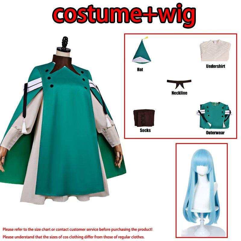 Anime Cappello da Strega Atelier Cosplay Coco Cosplay Agatto Akuromu Costumi Cosplay Parrucca Uniforme Mantello Verde Cappello Halloween Cos per Donne