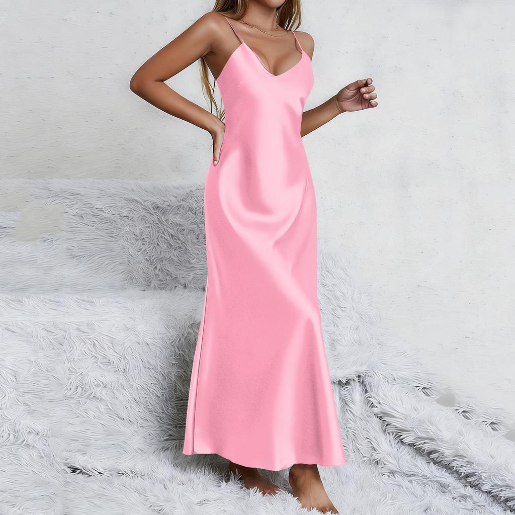 Ladies' Sleeping Skirt, Sexy Strap Sleeping Skirt, Split Sexy Thin Home Clothing