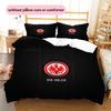Black‑Red Eintracht Frankfurt Pattern Bedding Quilt Set  Home Decoration  Gift (1 * duvet cover + 2 * pillowcase  without core).xwn