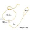 Gold-Plated Double Layer Thin Chain Stainless Steel Hand Chain Jewelry