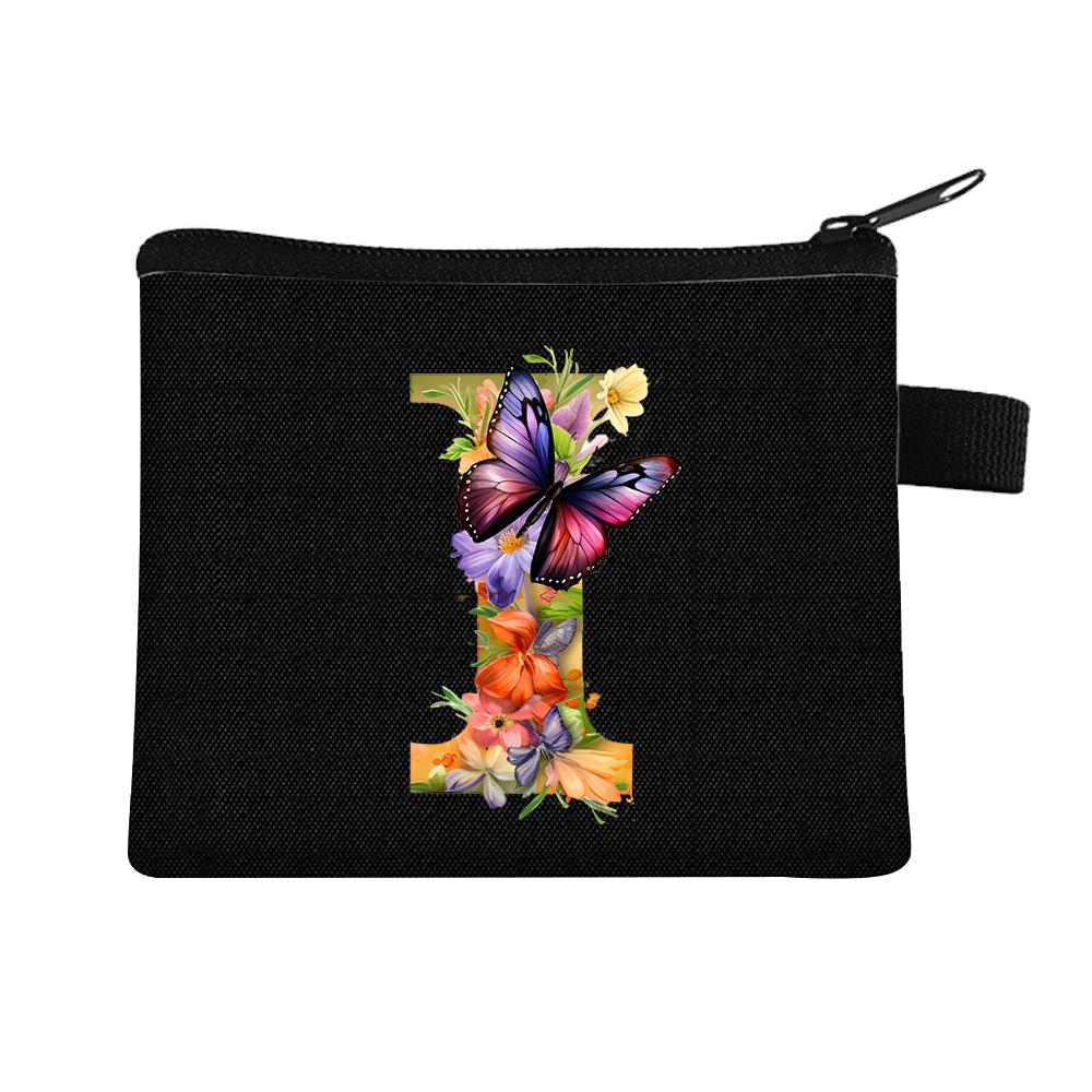 Letter Printed Children'S Change Bag Student Polyester Card Bag Simple Coin Storage Bag Portable Card Bag