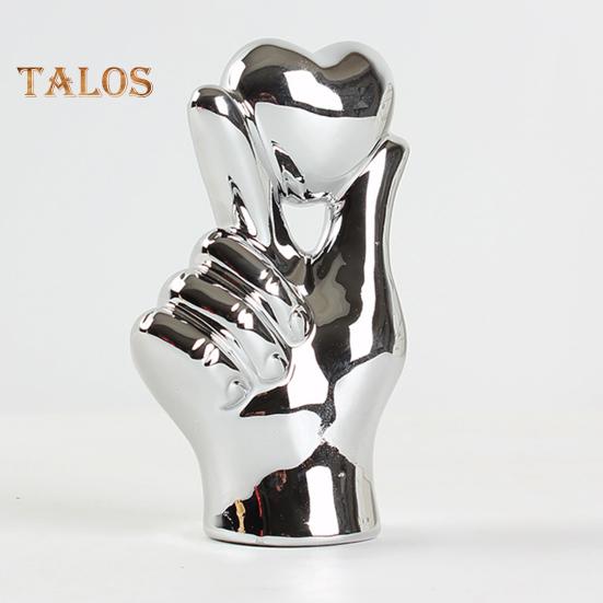 1/2 stk Kjærlighet Hjerte Gest Figur Holder Hjerte Hånd Keramisk Statue Skulptur Hjem Kontor Bryllupsfest Skrivebordsdekorasjon Ornament