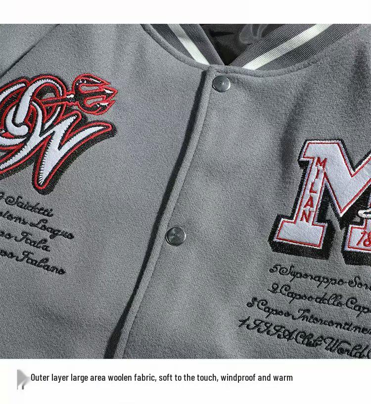 Men's Retro High Street Baseball Jacket - Autumn/Winter Trendy Pilot Style