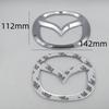 1pcs 3D for Mazda Car Front Head Hood Bonnet Emblem Rear Tail Bumper Trunk Steering Wheel Sticker Badge Decal Styling