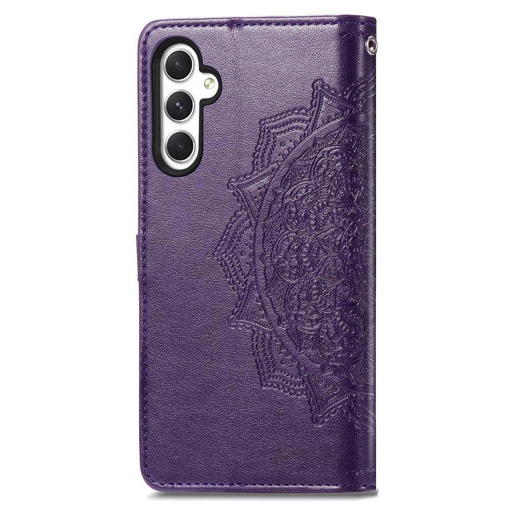 For Samsung Galaxy A35 5G Case Embossed Mandala Floral PU Leather+TPU Phone Cover