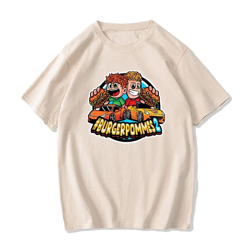 Burgerpommes 2 LukasBurger Trička Kreslený Grafický Potisk Tričko Marvin Vlogt ICrimax Tričko Bavlna Pánská Dámská Trička Unisex
